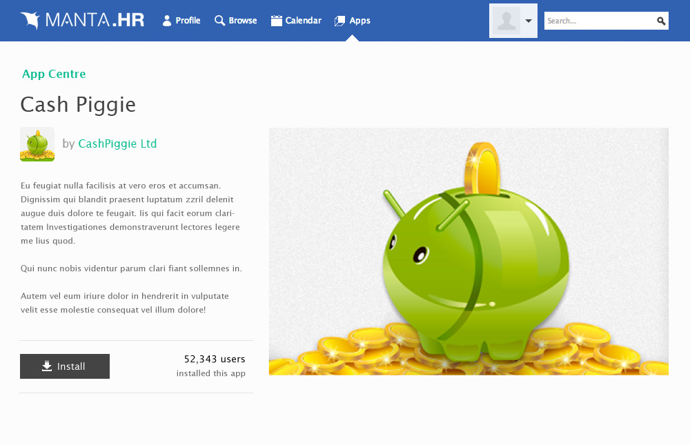 Manta Internal page