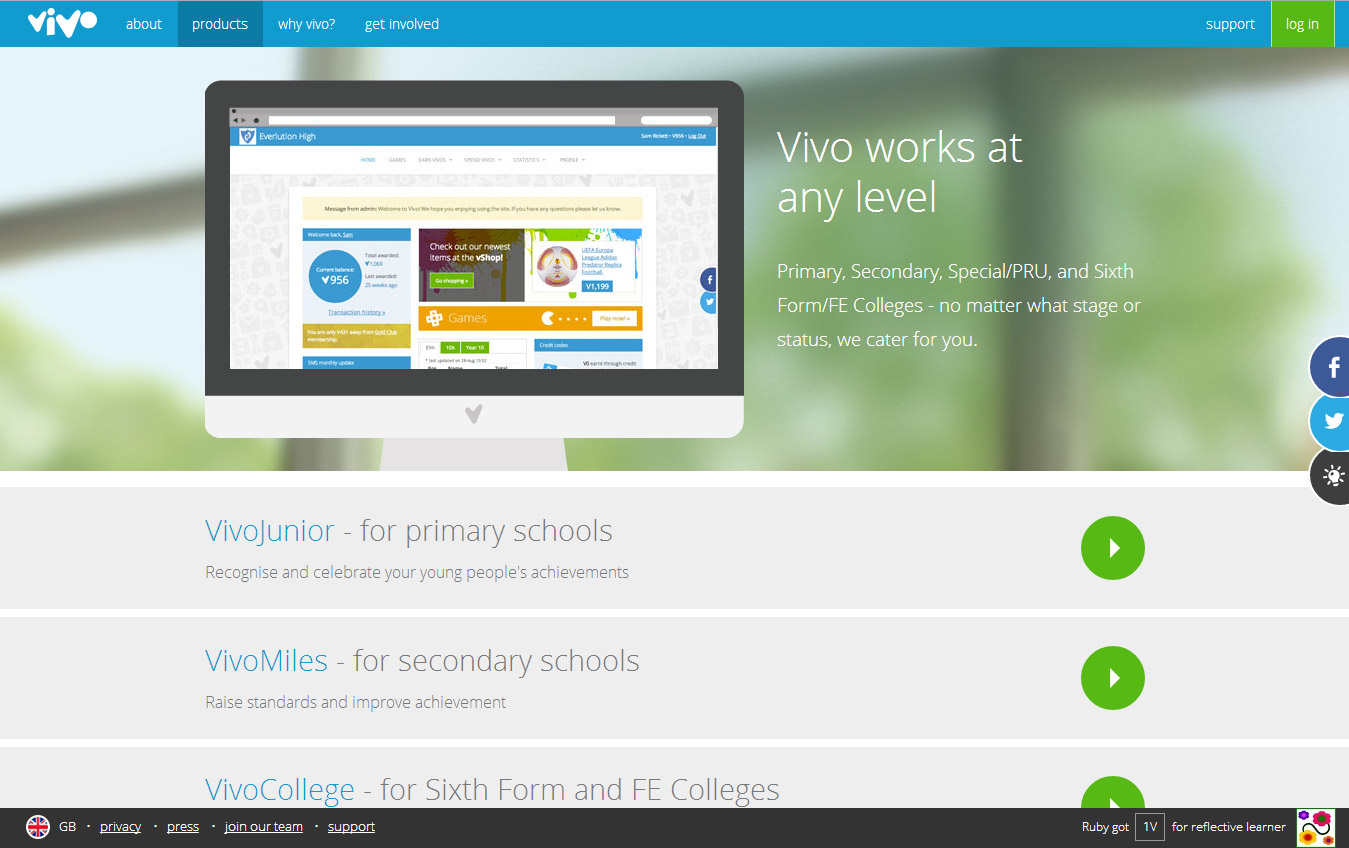 Vivo Miles - For Schools page