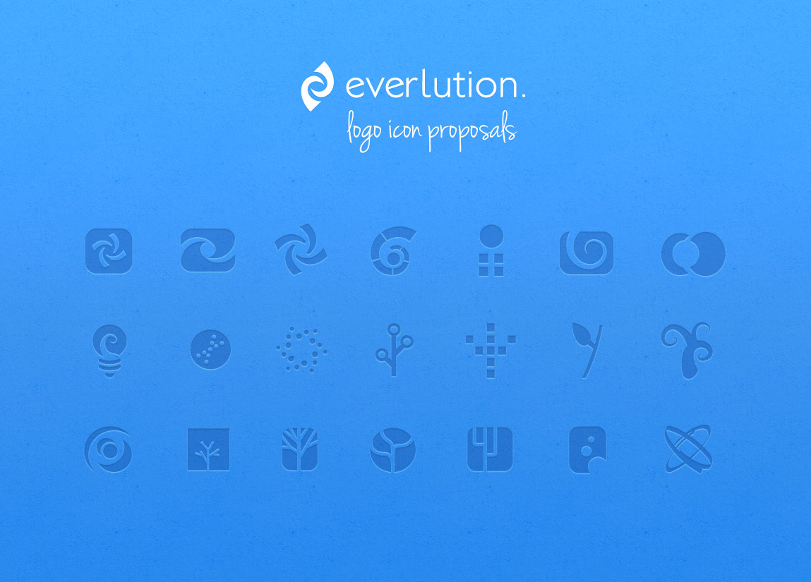 Everlution logo icon proposals