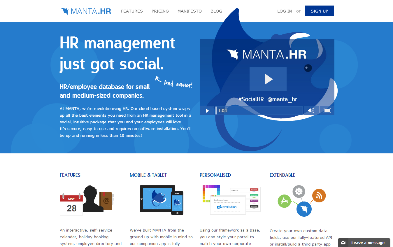 Manta Homepage