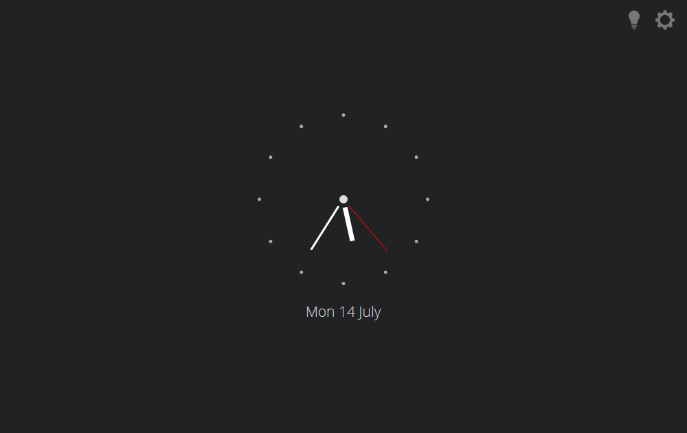 New Tab Clock - analogue screenshot